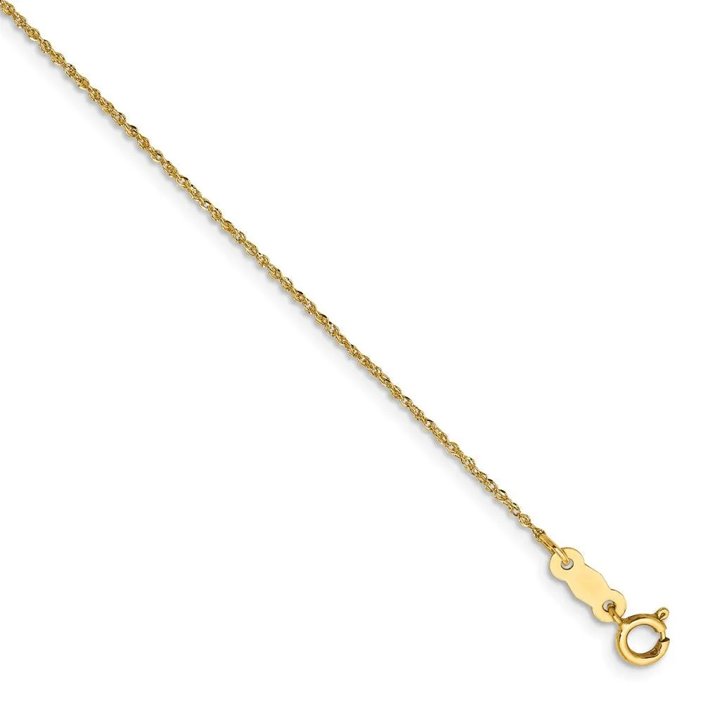 0.7mm, 14k Yellow Gold, Ropa Chain Necklace