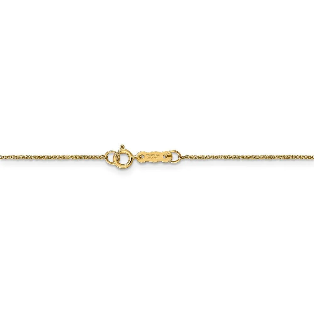 0.7mm, 14k Yellow Gold, Ropa Chain Necklace