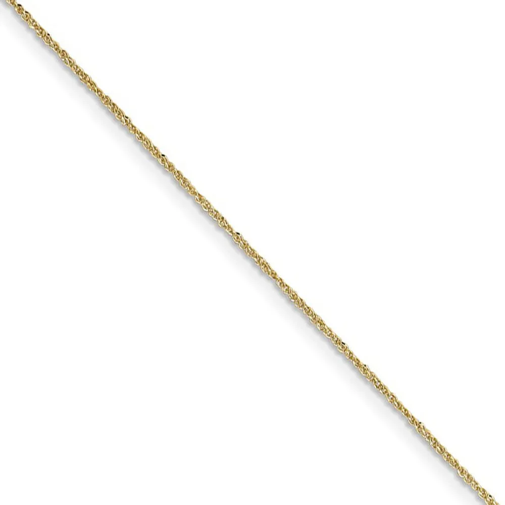 0.7mm, 14k Yellow Gold, Ropa Chain Necklace