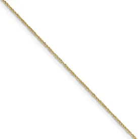 0.7mm, 14k Yellow Gold, Ropa Chain Necklace