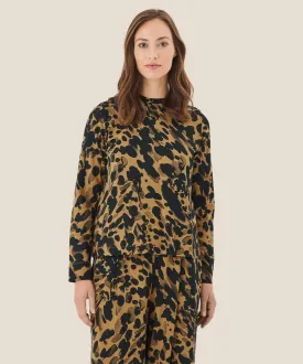 1008116 MaBillie Jersey Print Top - Dijon
