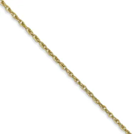 1.5mm 10k Yellow Gold Polished Loose Rope Chain Necklace