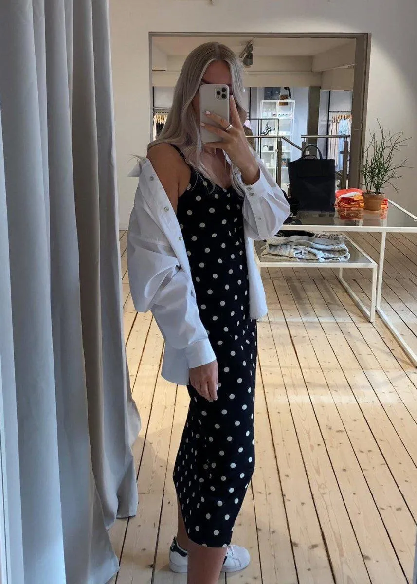 1x1 Organic Delkissa Dress - Black/Whitecap Gray