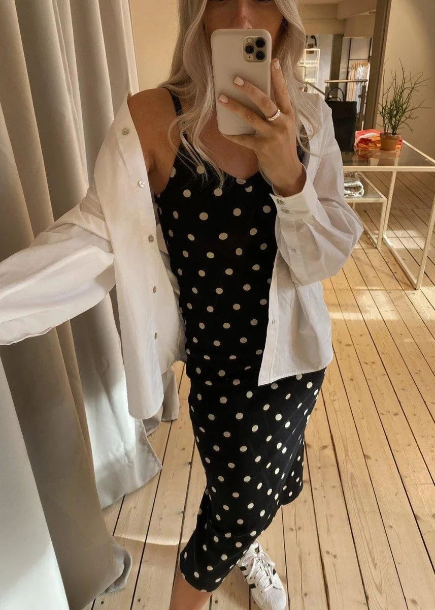 1x1 Organic Delkissa Dress - Black/Whitecap Gray