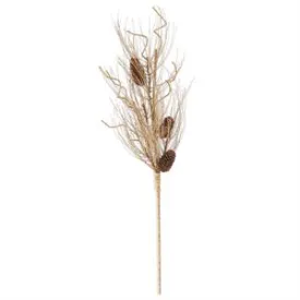 34 Inch Brown Long Needle Pine Branch w/Pineco