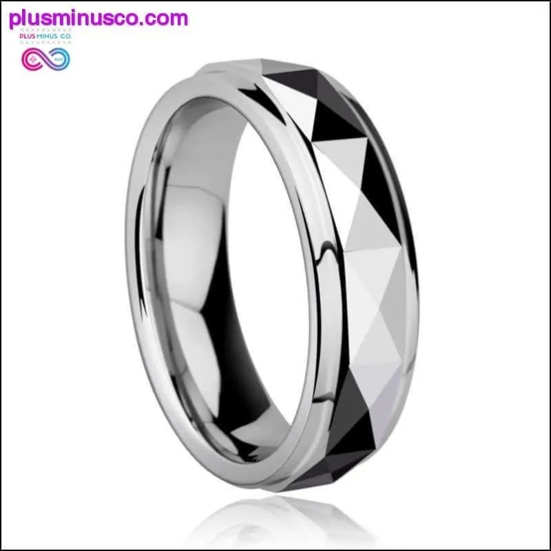 6mm Tungsten Carbide Step Wedding Band Ring With