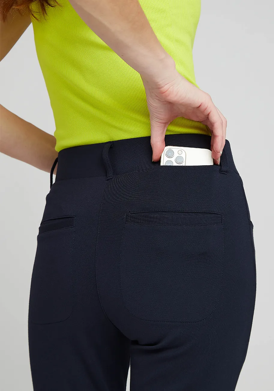7-Pocket Dress Pant Yoga Pant | Bootcut (Navy)