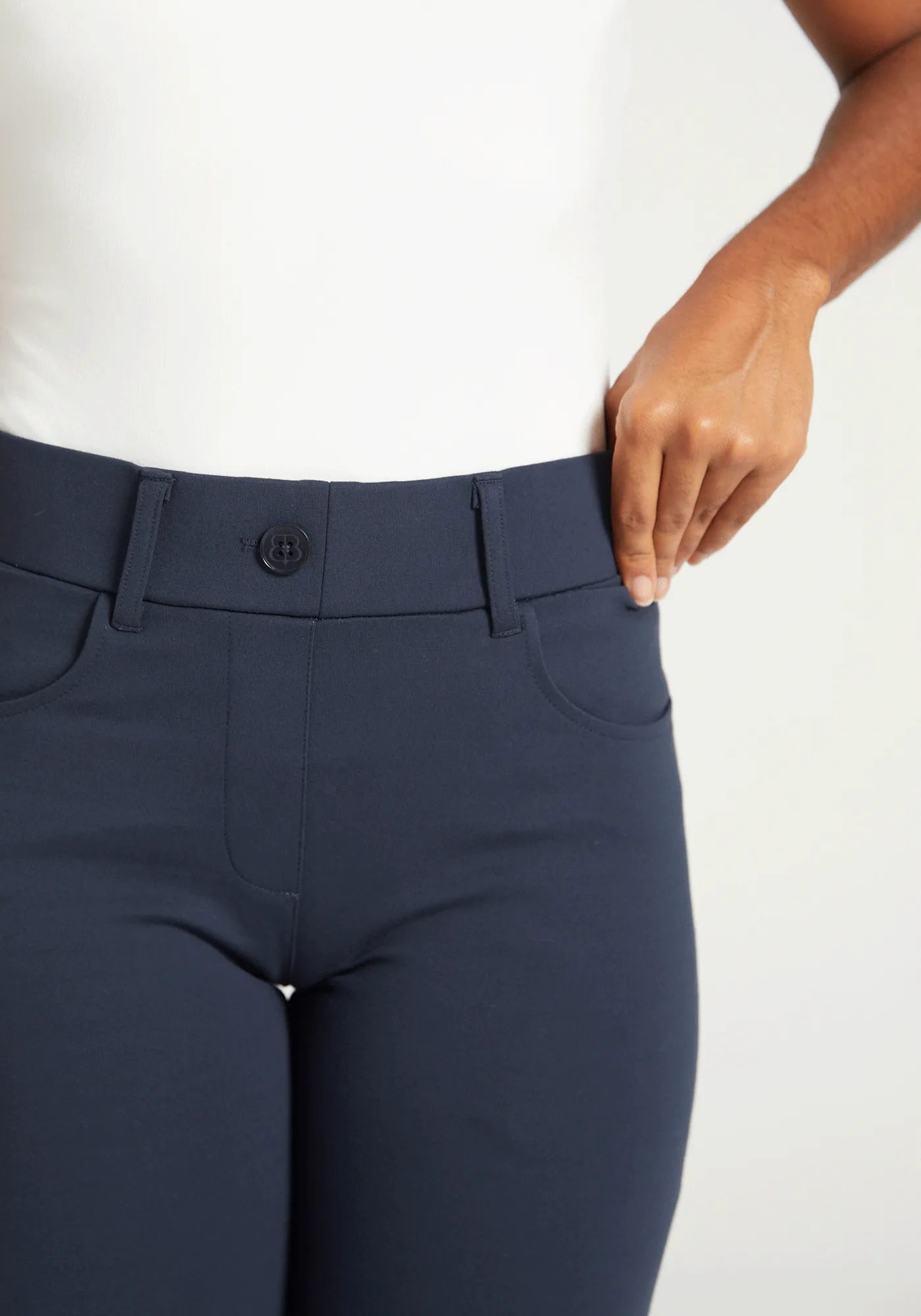 7-Pocket Dress Pant Yoga Pant | Bootcut (Navy)
