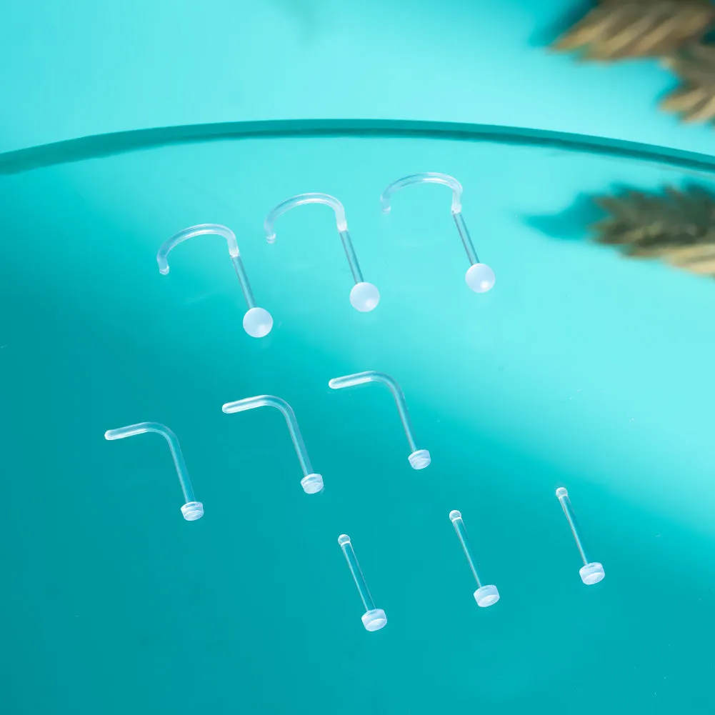 9PCS 20G Acrylic Nose Stud Nose Retainer