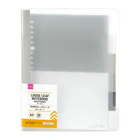 A5 Loose Leaf Notebook Partitioned Grey