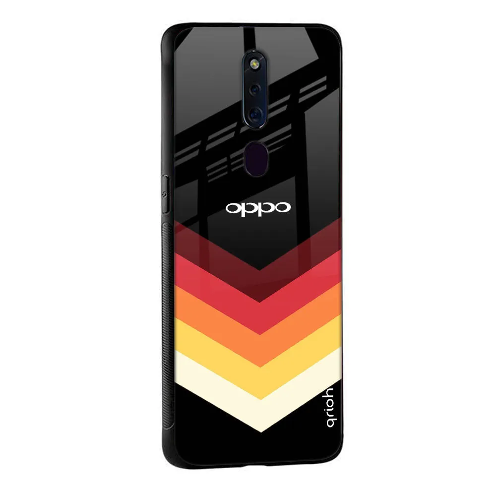 Abstract Arrow Pattern Glass Case For Oppo F19 Pro