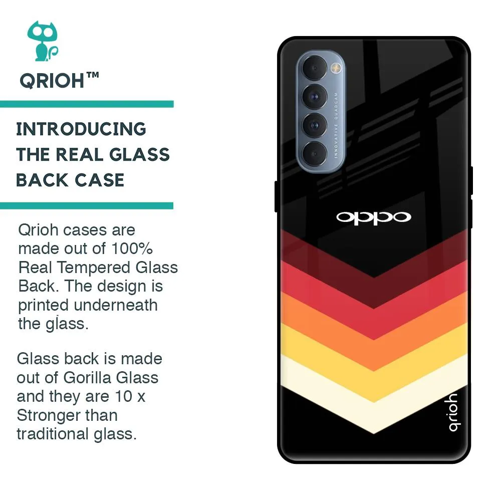 Abstract Arrow Pattern Glass Case For Oppo Reno4 Pro