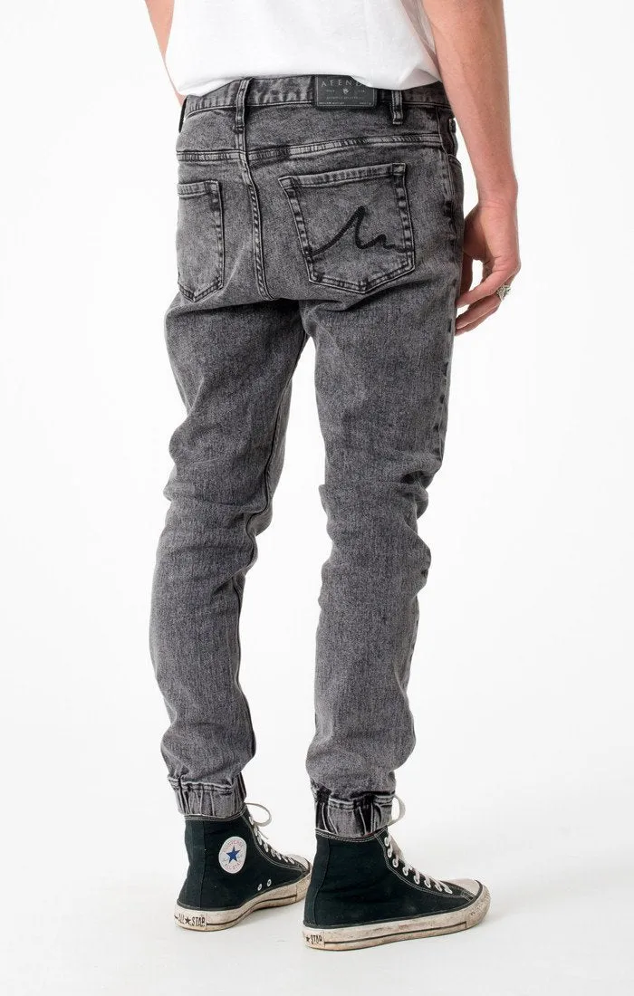 Afends Mens RECLAIM - BLACK ACID - denim pant