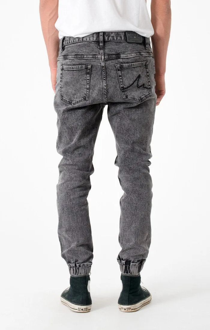 Afends Mens RECLAIM - BLACK ACID - denim pant