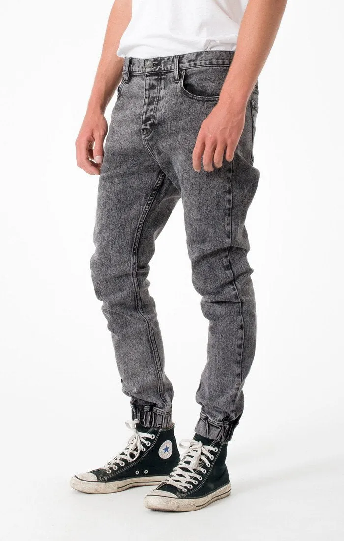 Afends Mens RECLAIM - BLACK ACID - denim pant