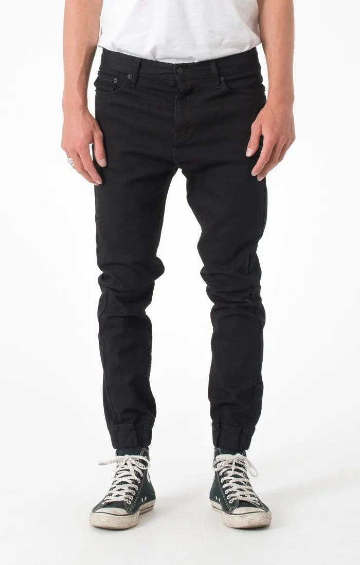 Afends Mens RECLAIM - BLACK ACID - denim pant