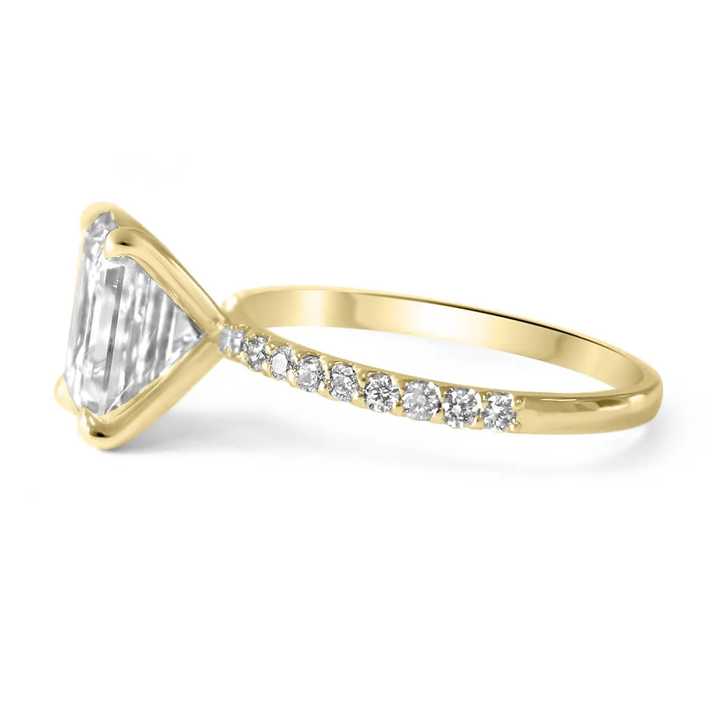 Ally | Emerald Moissanite Engagement Ring