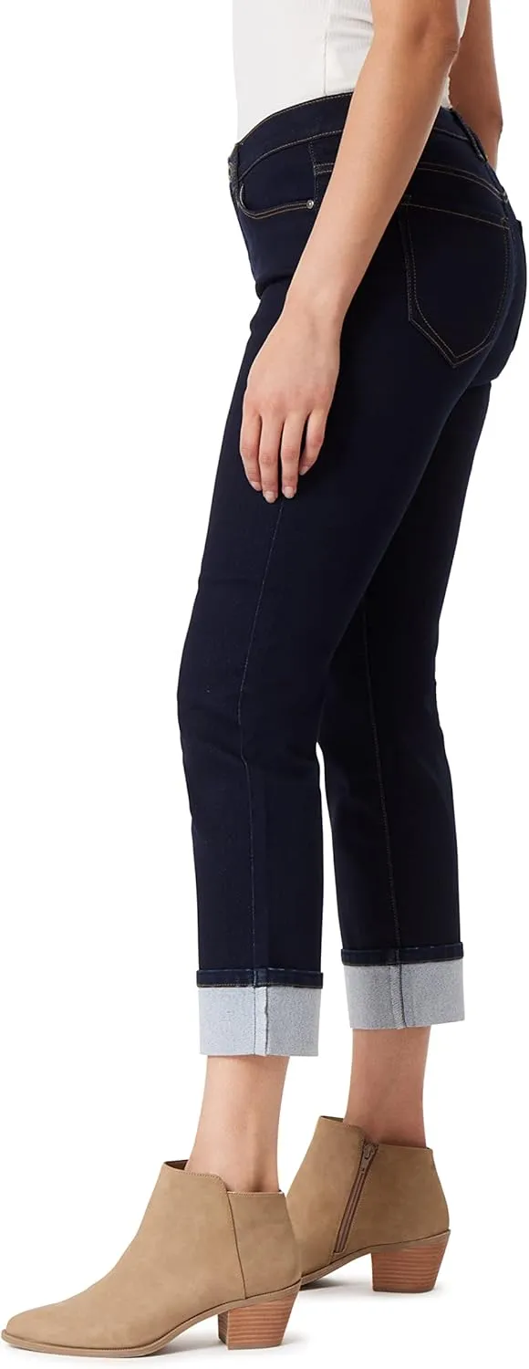 Angels Forever Young Women's Forever Deep Roll Cuff Ankle High-Rise Jeans