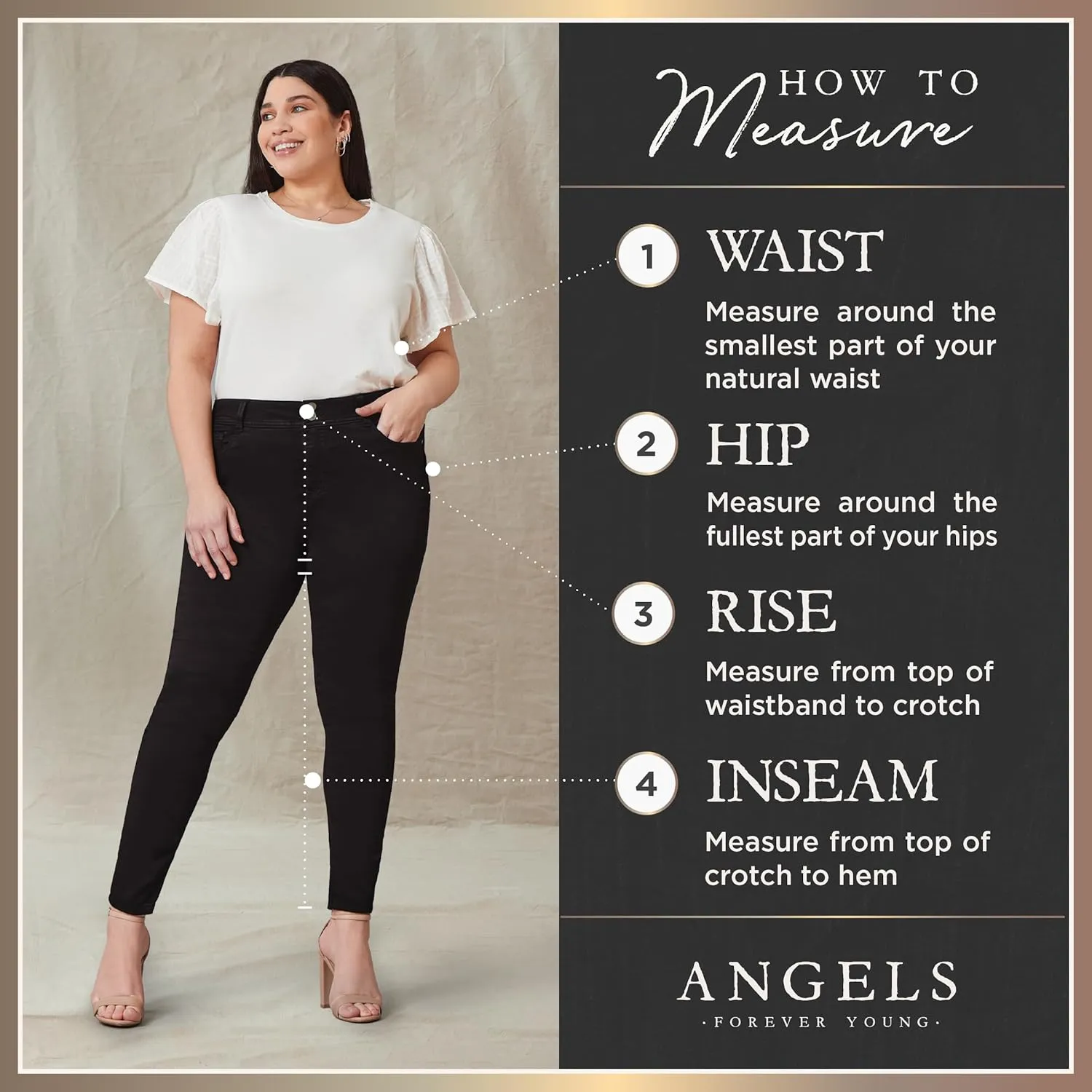 Angels Forever Young Women's Forever Deep Roll Cuff Ankle High-Rise Jeans