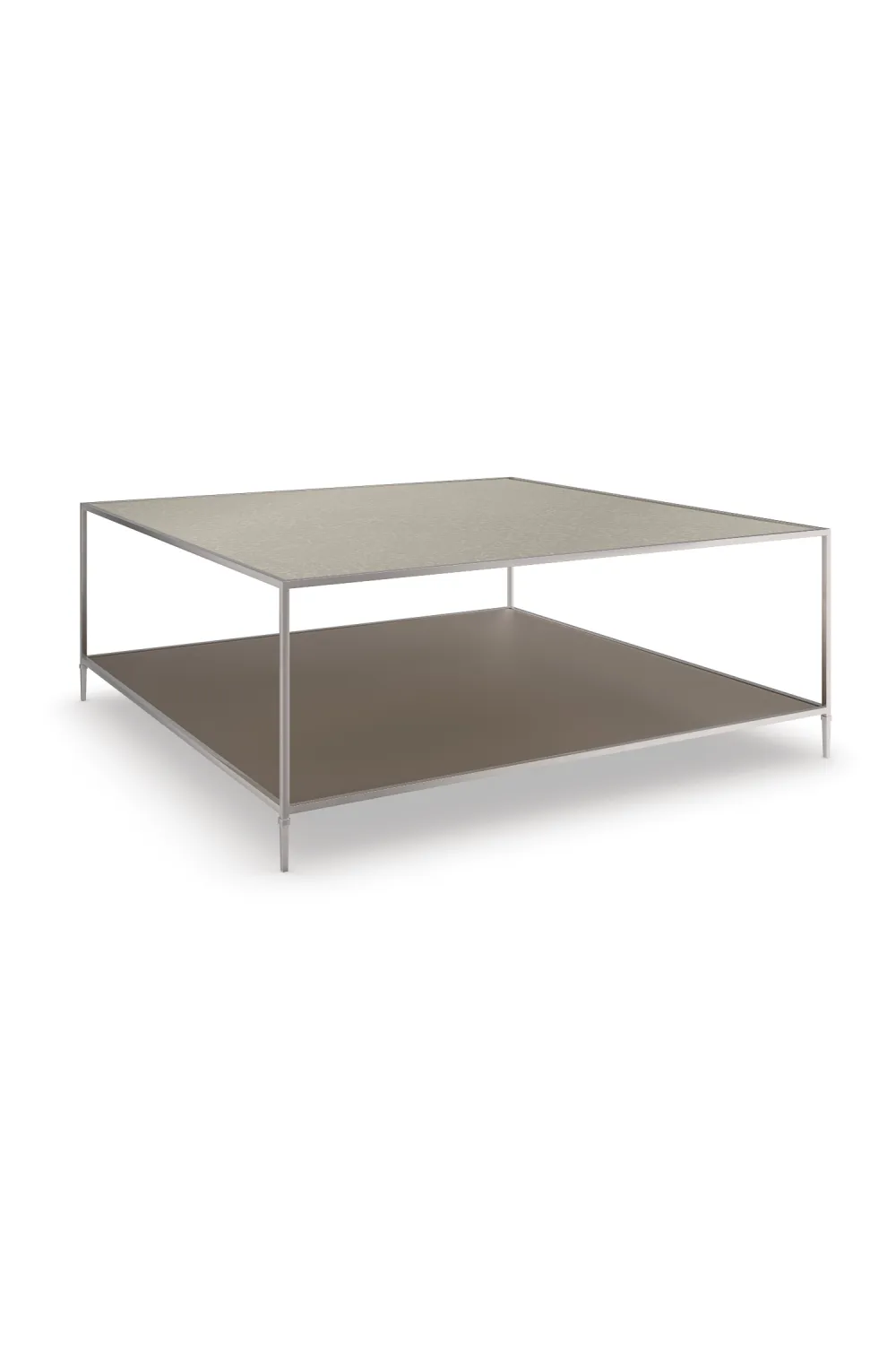 Antique Mirror Square Cocktail Table | Caracole Shimmer