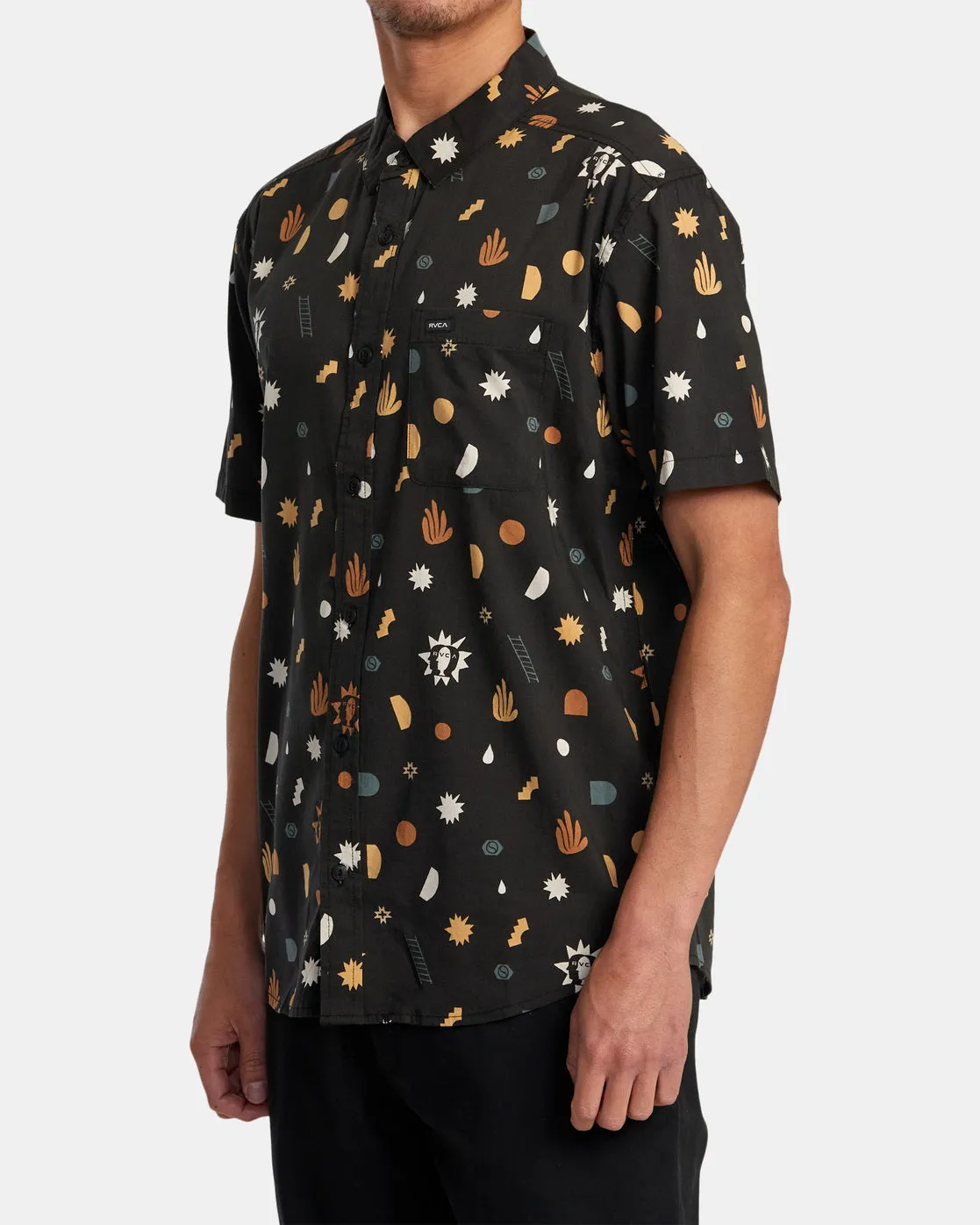 Anytime Short Sleeve Woven Shirt - Pirate Black