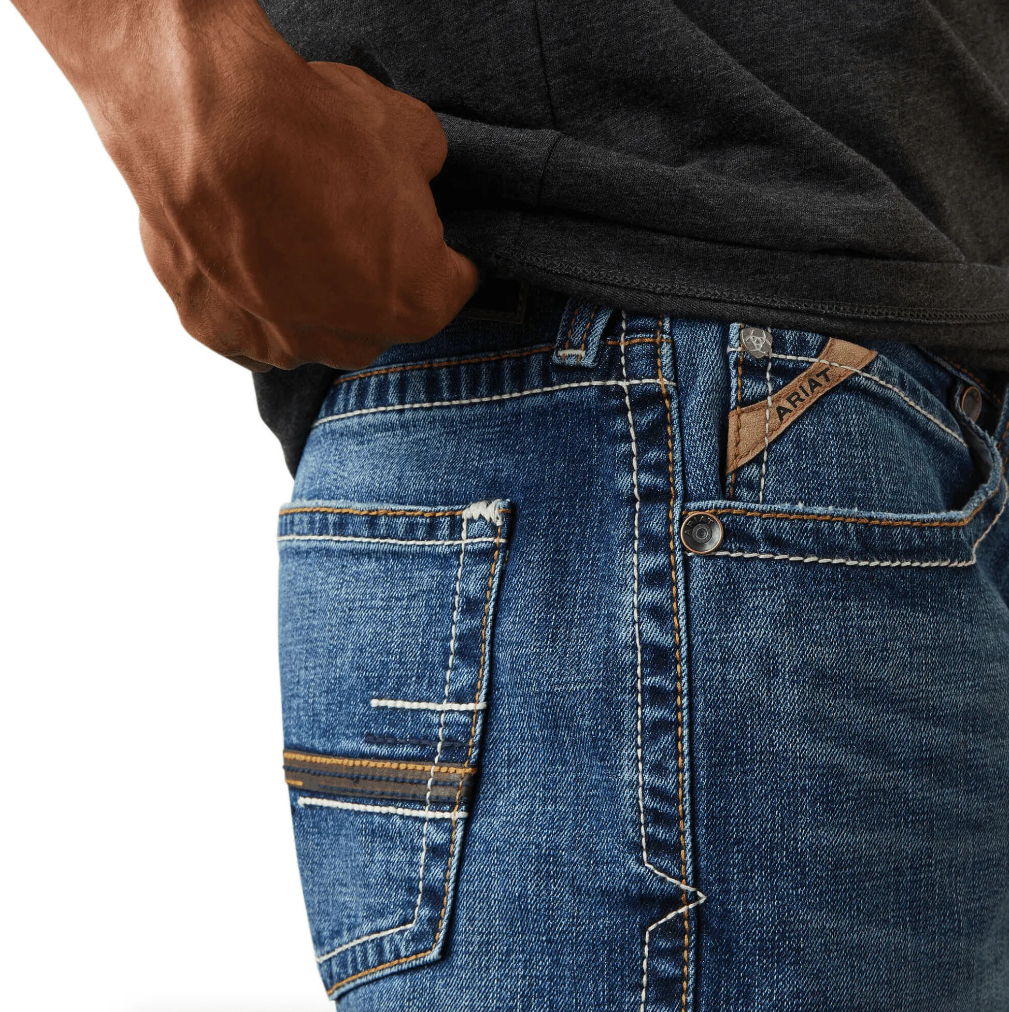 Ariat Mens M4 Relaxed Fit Ranger Straight Leg Jeans, Style 10043191