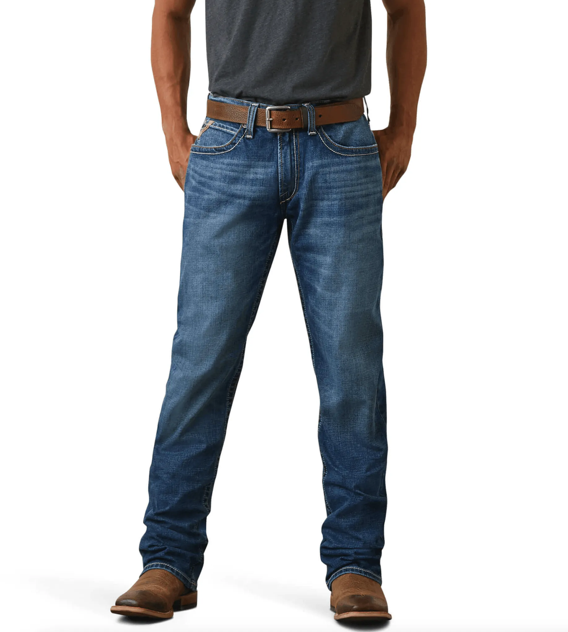 Ariat Mens M4 Relaxed Fit Ranger Straight Leg Jeans, Style 10043191