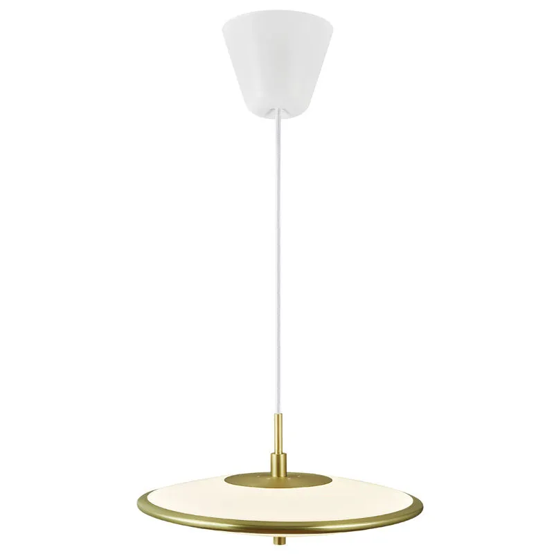 Art Deco Brushed Brass Pendant Light