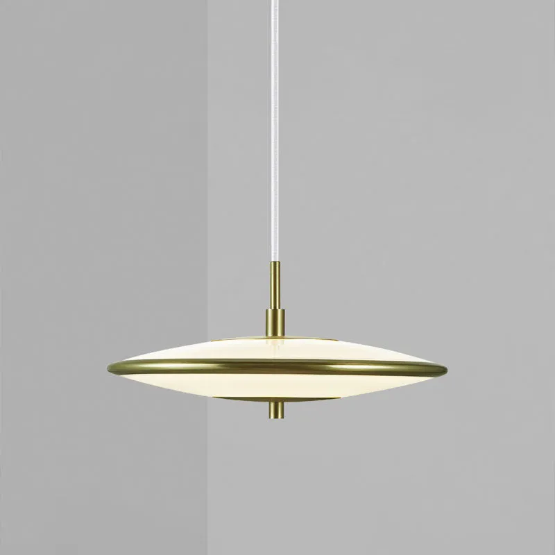Art Deco Brushed Brass Pendant Light