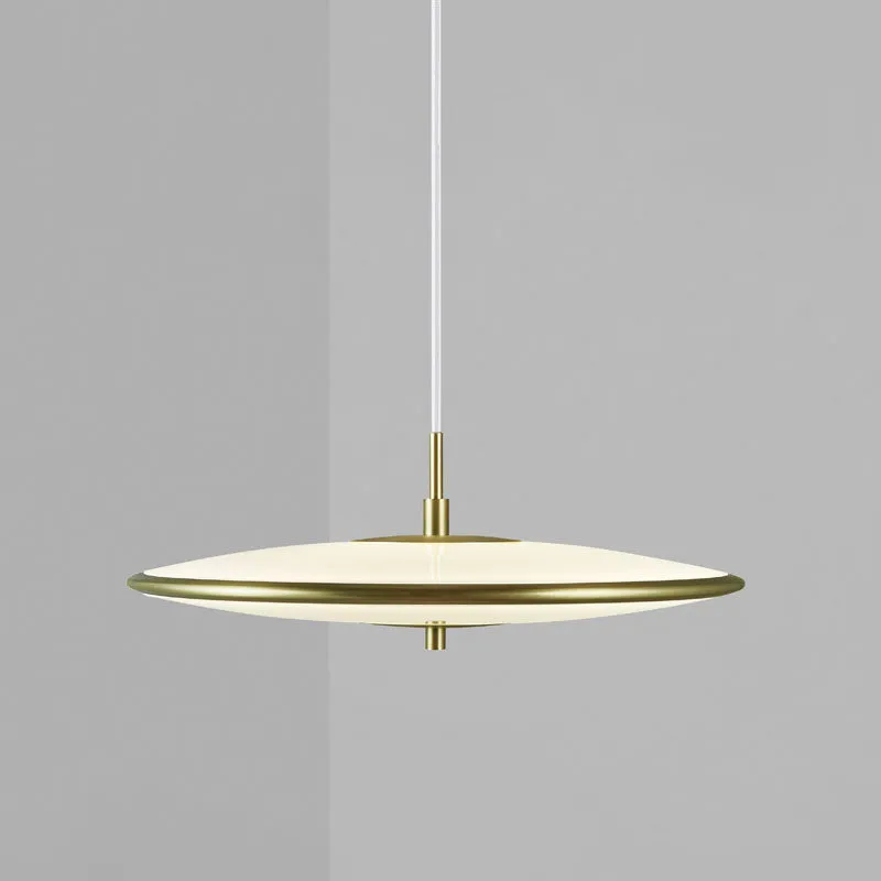 Art Deco Brushed Brass Pendant Light