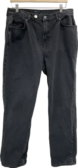 ASOS Tall Baggy Jeans In Washed Black W32