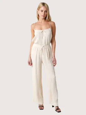 Beige Textured Pant
