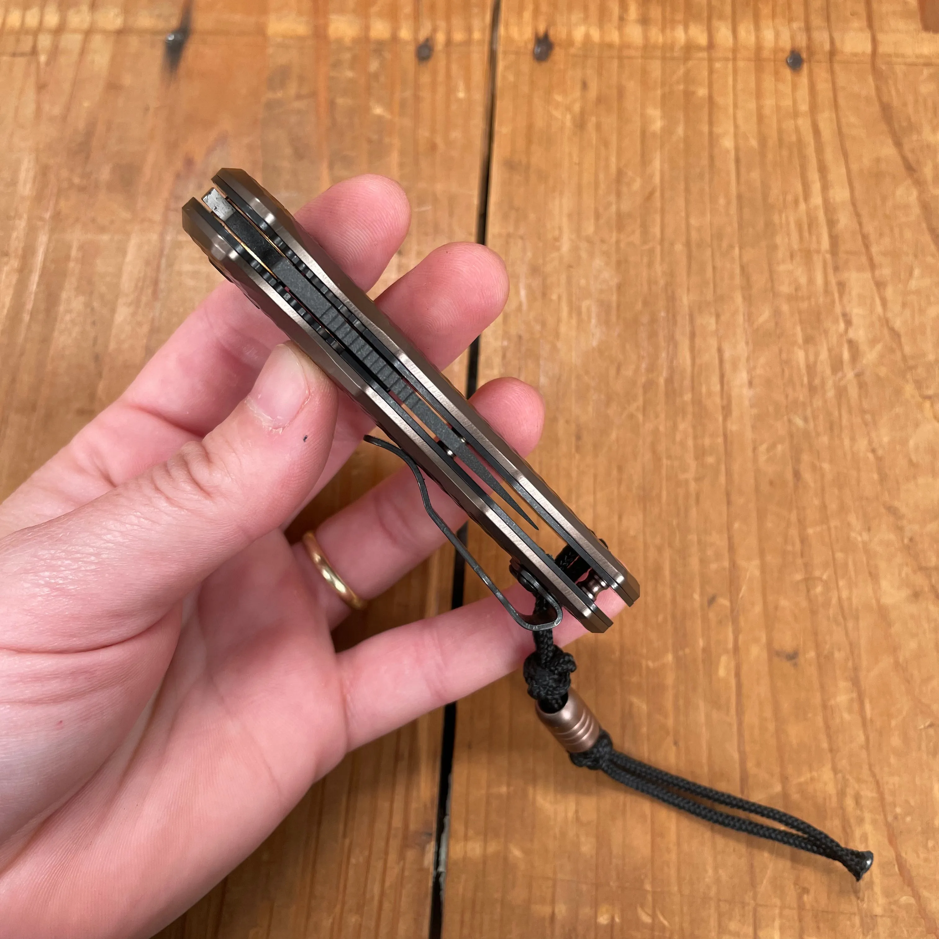 Benchmade 2950BK-1 Partial Immunity Wharncliffe CPM-M4 Auto AXIS Lock Burnt Bronze Handle