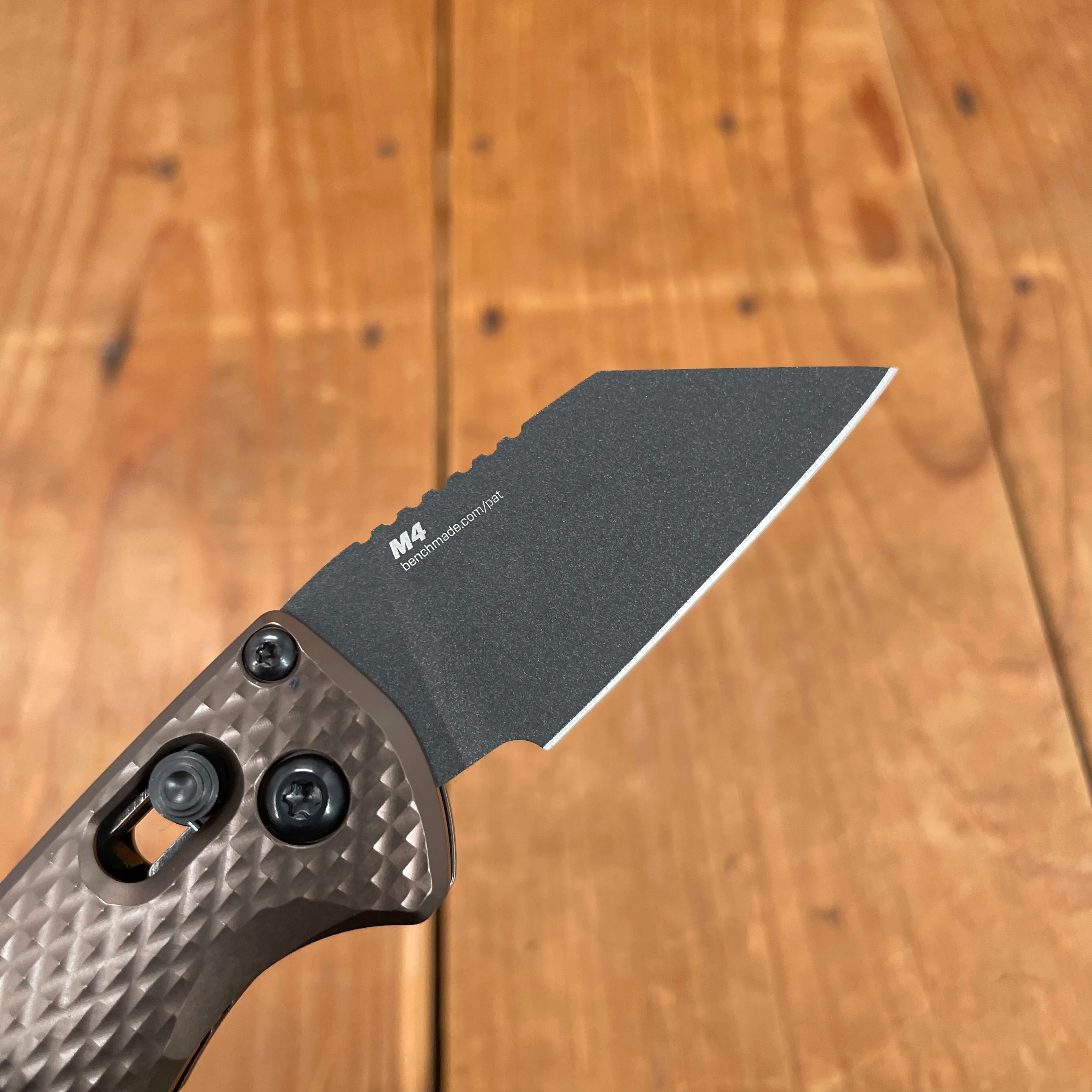 Benchmade 2950BK-1 Partial Immunity Wharncliffe CPM-M4 Auto AXIS Lock Burnt Bronze Handle