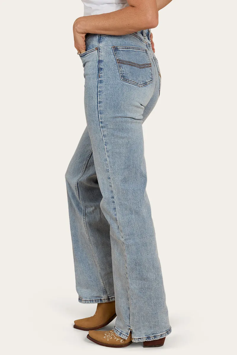 Betsy Womens High Rise Bootleg Jean - Light Blue