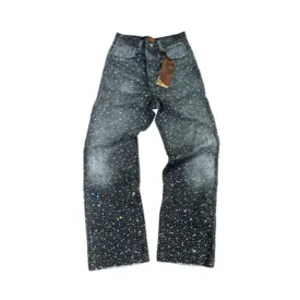Birth Of Royal Child 3D Swarovski Boro Denim - Black
