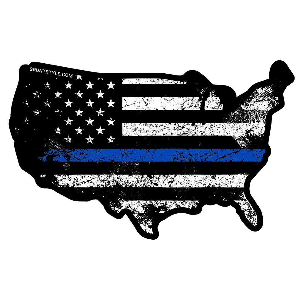 Blue Line American Acid Sticker