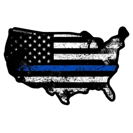 Blue Line American Acid Sticker