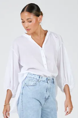 Brie Cotton Top in White