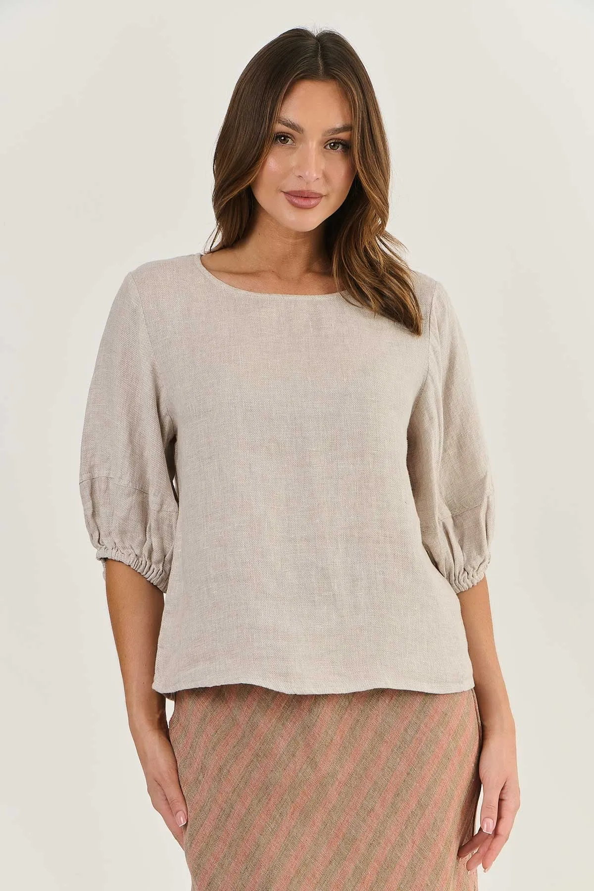 Bubble Sleeve Blouse Dune