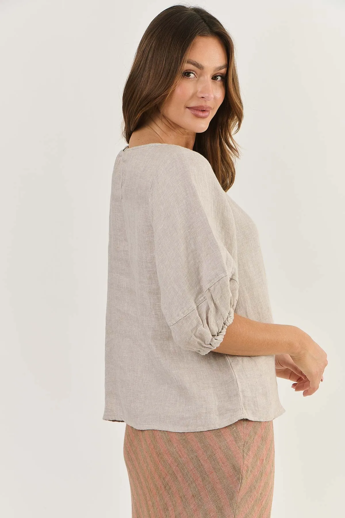Bubble Sleeve Blouse Dune