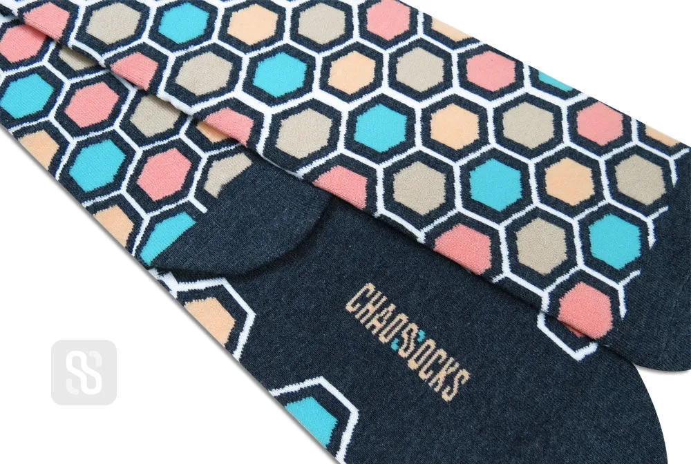 Chaossocks Art Deco Honeycomb Gray