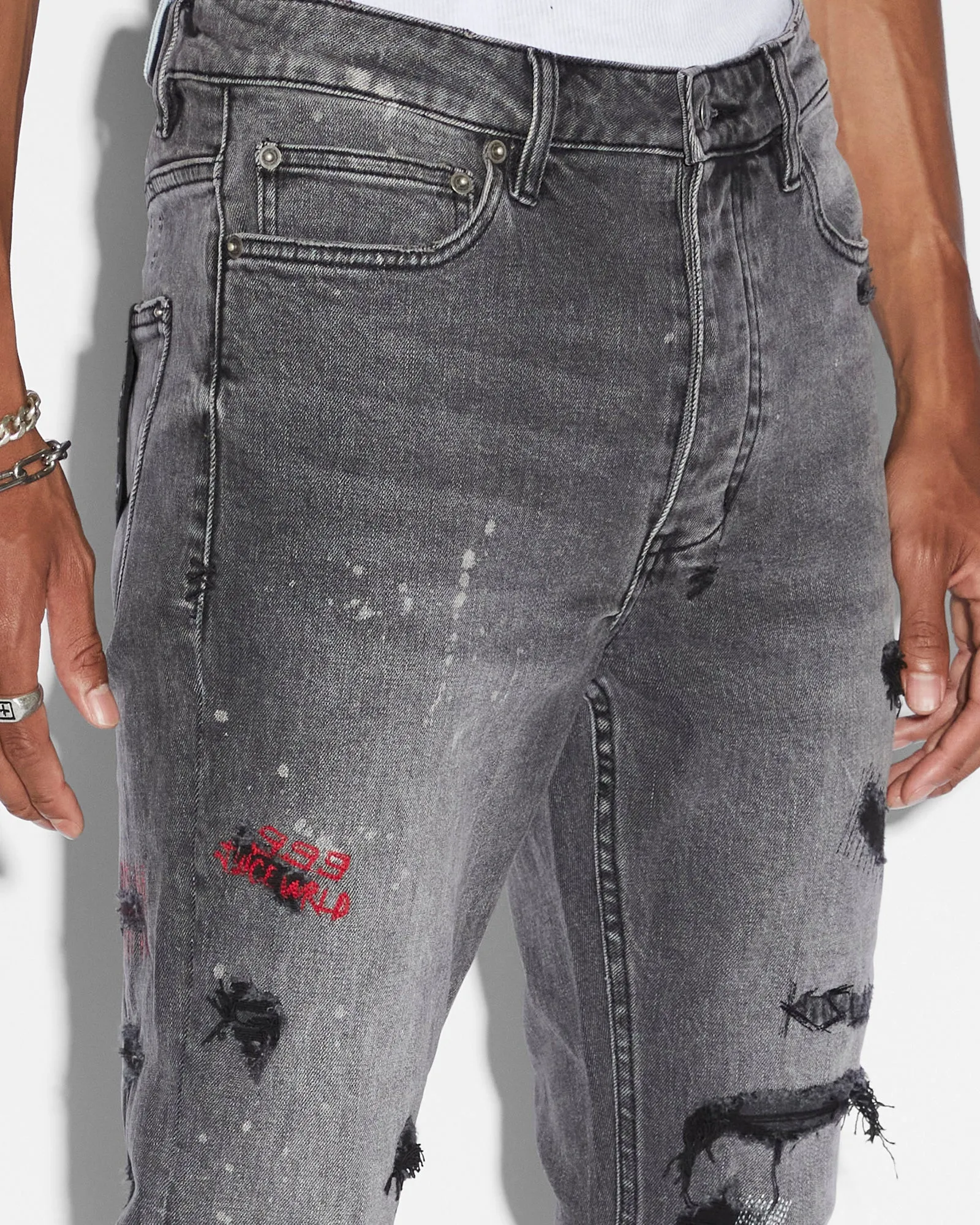 Chitch Trashed Devil Jeans (Ash) - KMJW23DJ003098