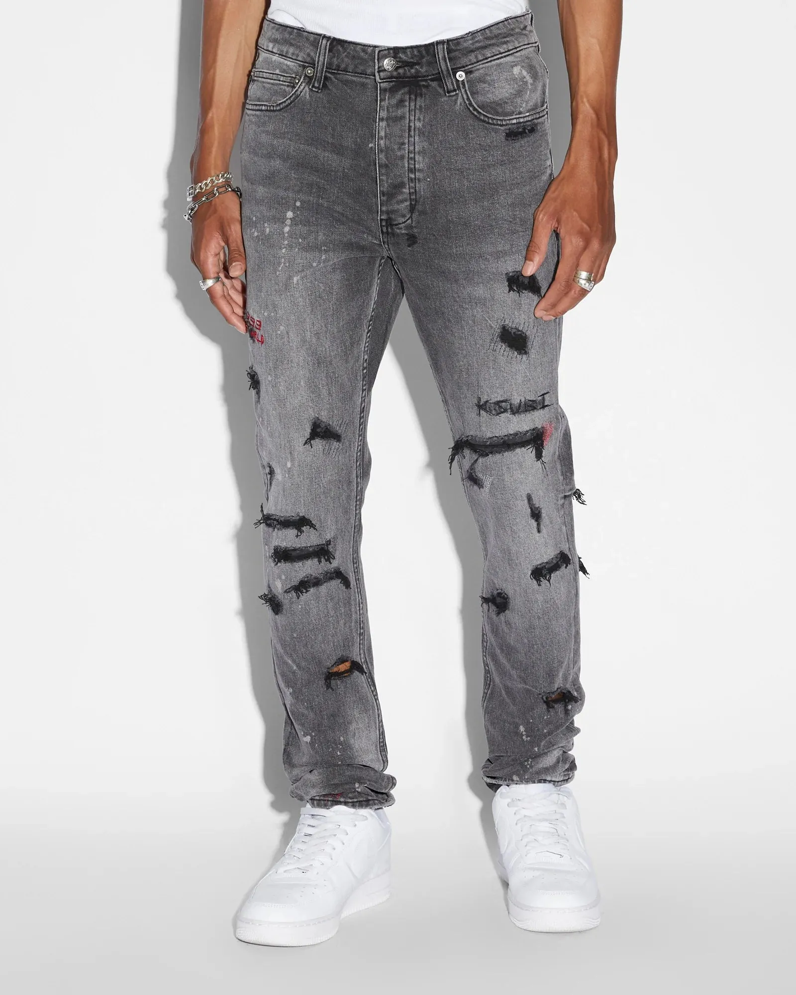 Chitch Trashed Devil Jeans (Ash) - KMJW23DJ003098