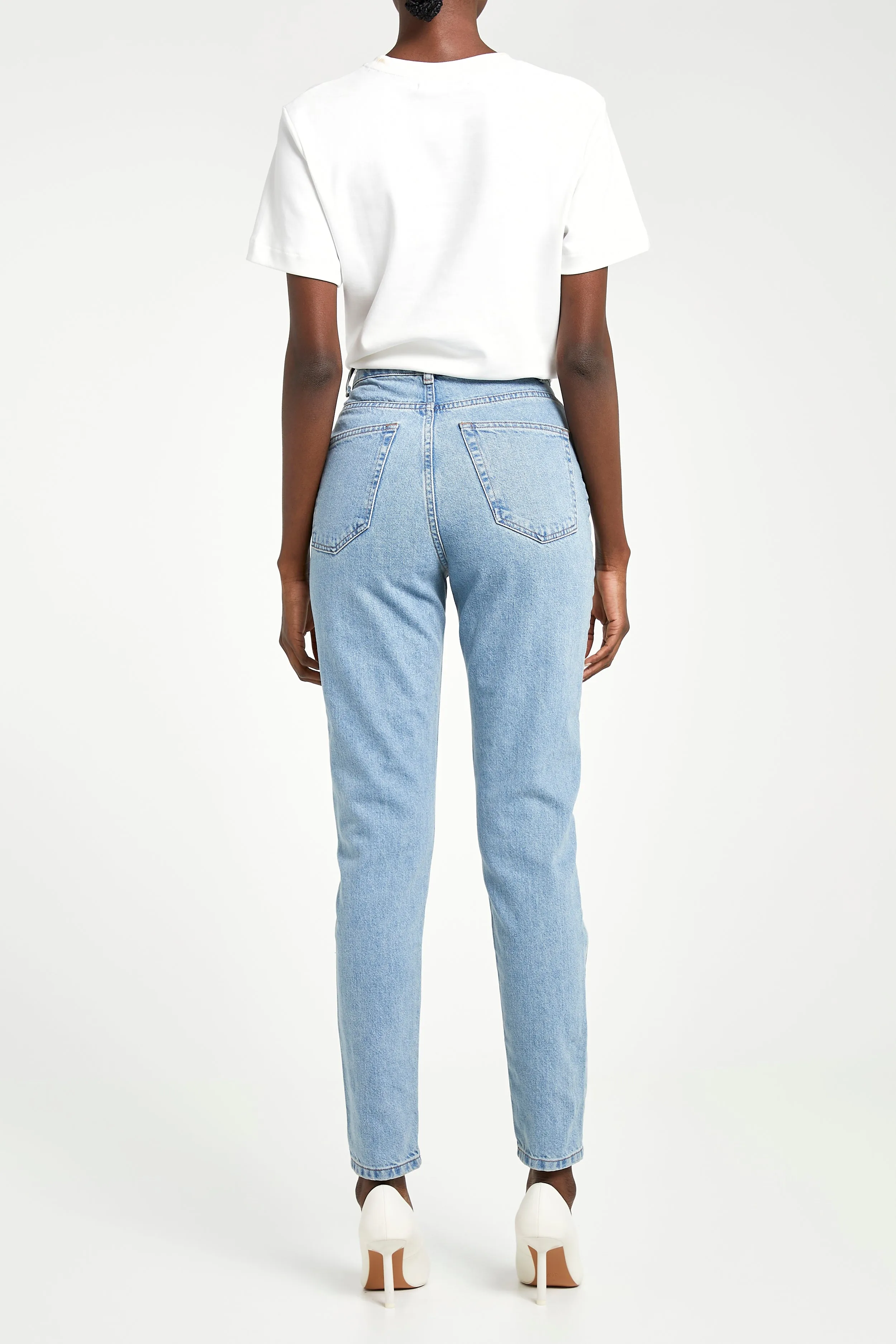 Classic Mom Jeans - Light Blue