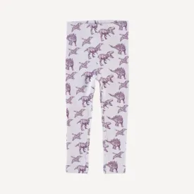 classic skinny legging | purple dinosaur | organic cotton interlock