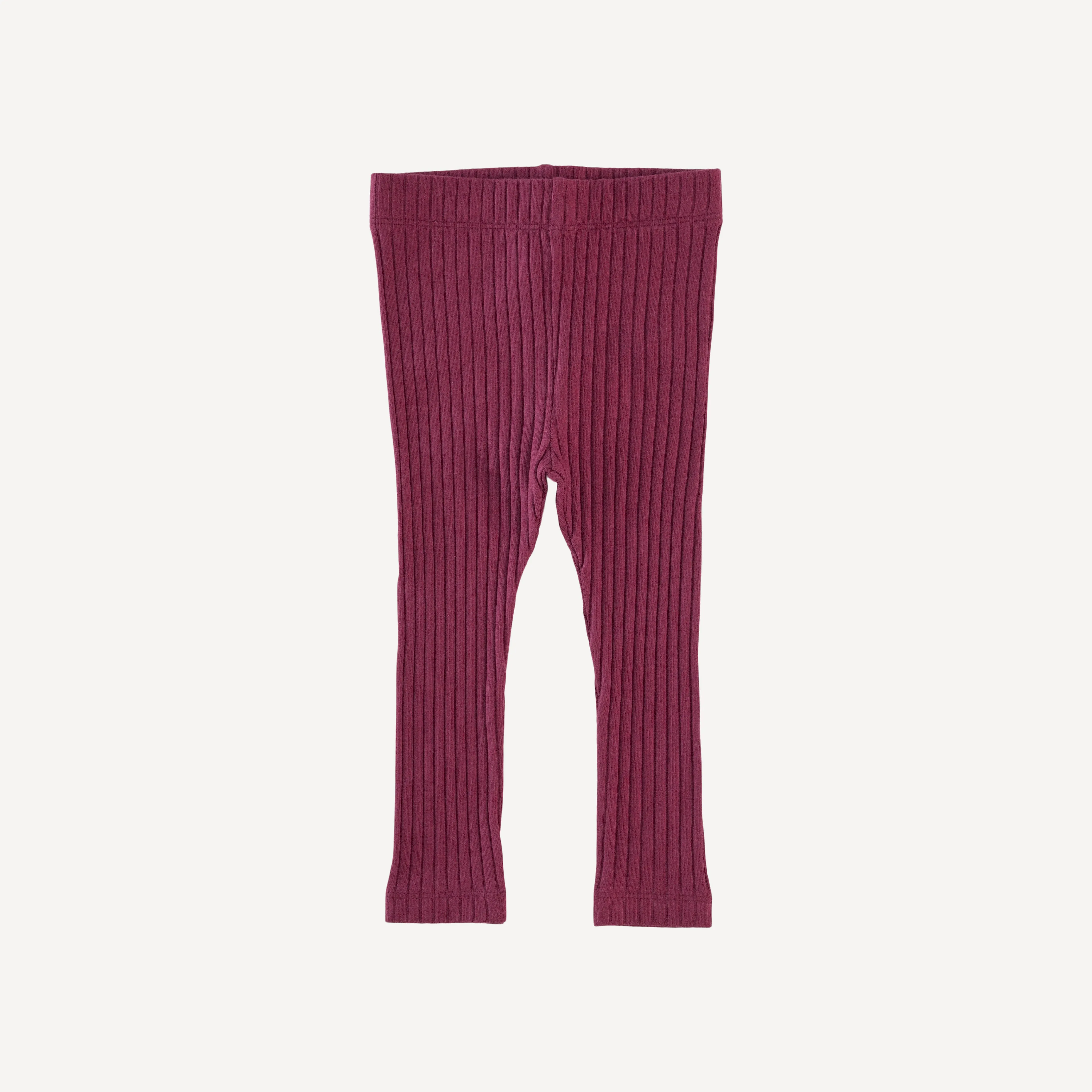 classic skinny legging | ruby wine | organic cotton wide rib