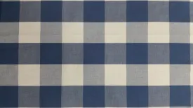 COTTON POPLIN YARN DYED "BUFFALO" PLAID STRETCHED WOVEN - SHIRTING FABRIC <br><h6>1-NAVY/WHITE<br>252-CPOXPLD-BUF</h6>
