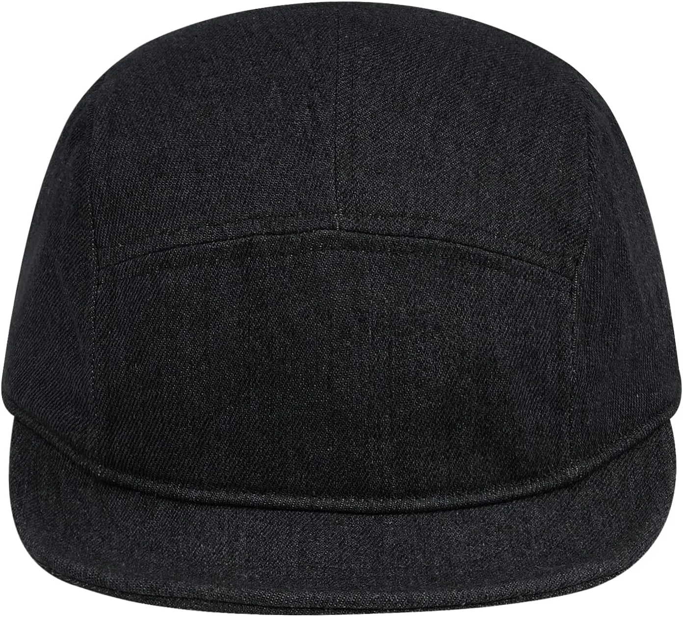 Croogo 5 Panel Baseball Cap Short Brim Caps Denim Cotton Trucker Hats Classic Cityboy Biker Board Cap Soft Flat Bill Dad Hats