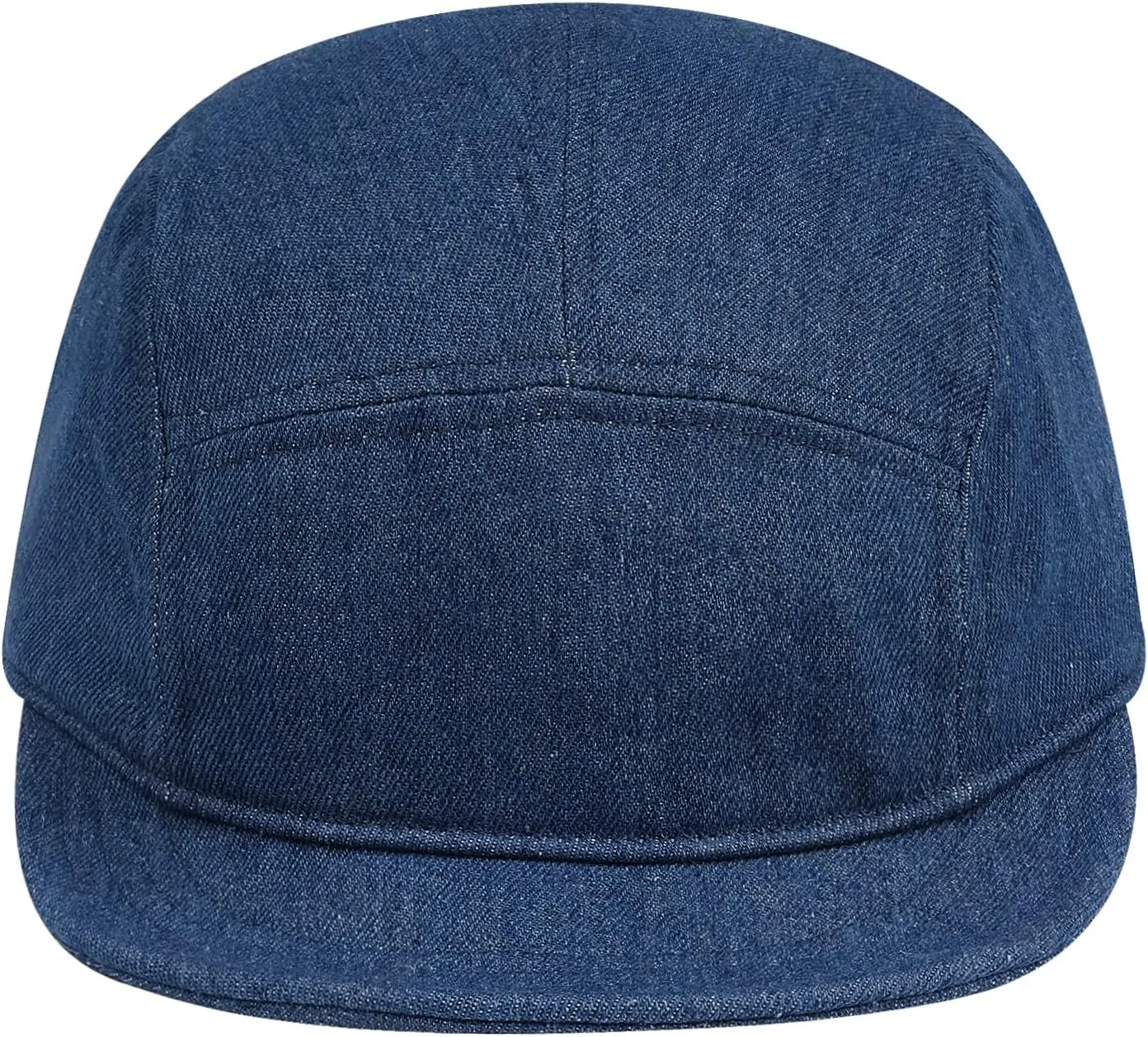 Croogo 5 Panel Baseball Cap Short Brim Caps Denim Cotton Trucker Hats Classic Cityboy Biker Board Cap Soft Flat Bill Dad Hats
